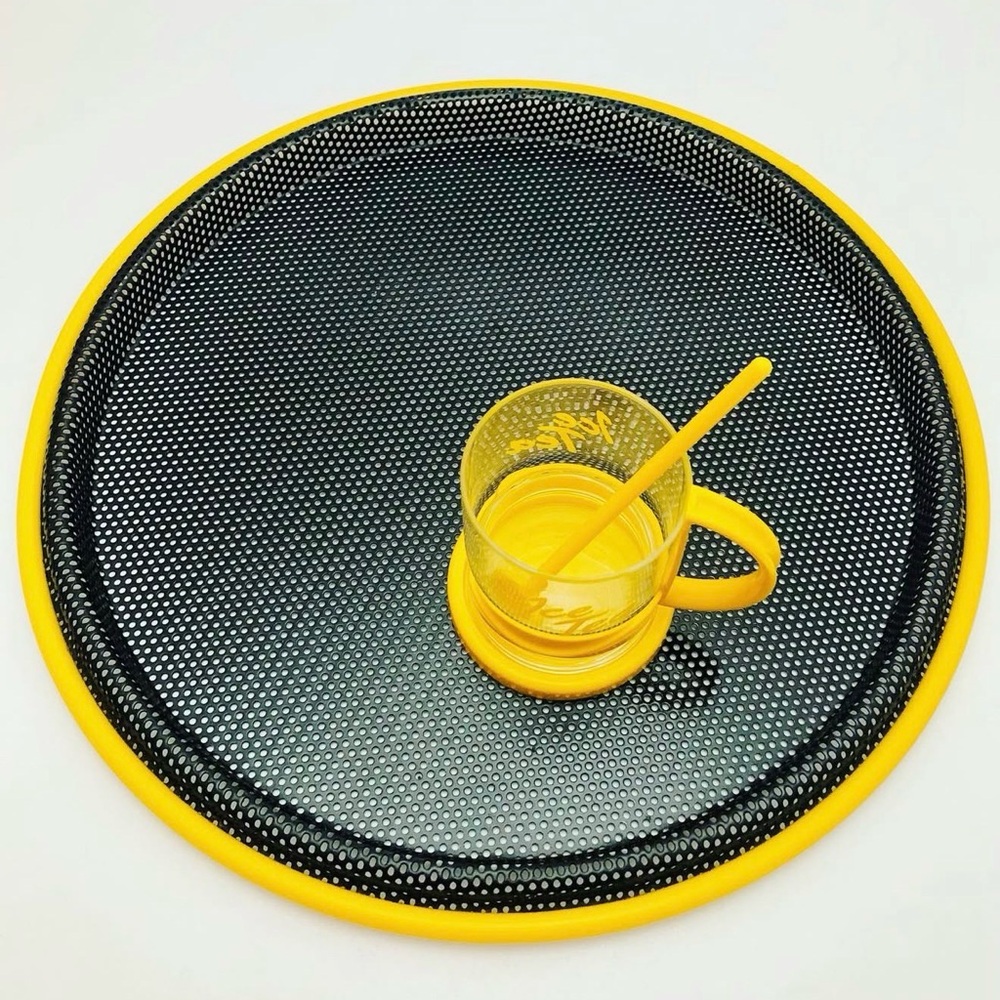 Vintage De Agostini Inox 1980’s Italian Postmodern style tray Retro MCM